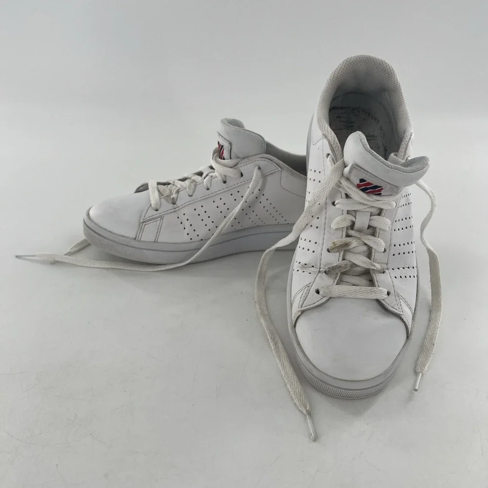 K-Swiss Womens Casper Court Low 7 Tennis Sneaker Leather‎ Casual Shoe White